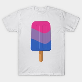 Bisexual Pride Flag Colored Ice Pop T-Shirt